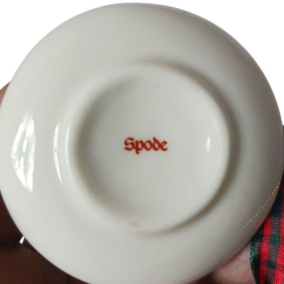 Spode Christmas Tree Miniature Cup & Saucer Ornament Holiday Decor Gift Boxed - Picture 6 of 8